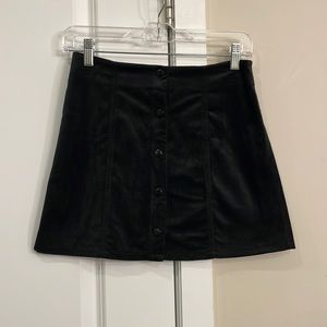 Velvet mini skirt